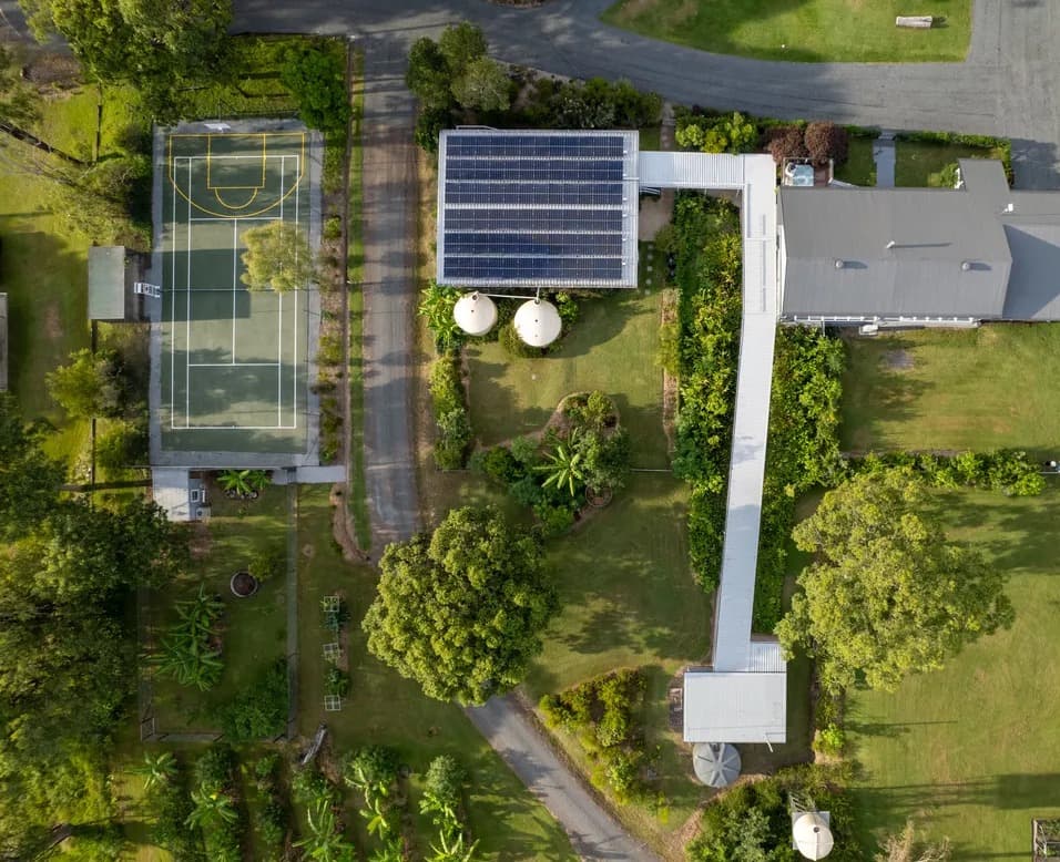 Off-grid solar installation in remote location
