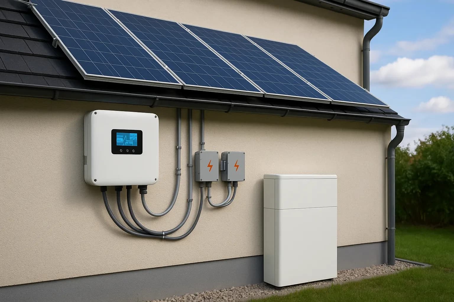 Solar battery retrofitted to an existing rooftop solar system on the Sunshine Coast